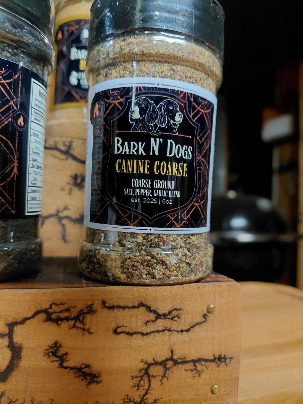Bark N' Dogs Canine Coarse 6oz jar front label
